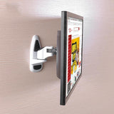 Universal Swivel Wall Mount for Computer Monitors - White - Low Angle