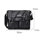 Large Capacity Business Messenger Bag For Men - Black - Side View