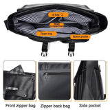 Large Capacity Business Messenger Bag For Men - Black - 45-Degree Angle