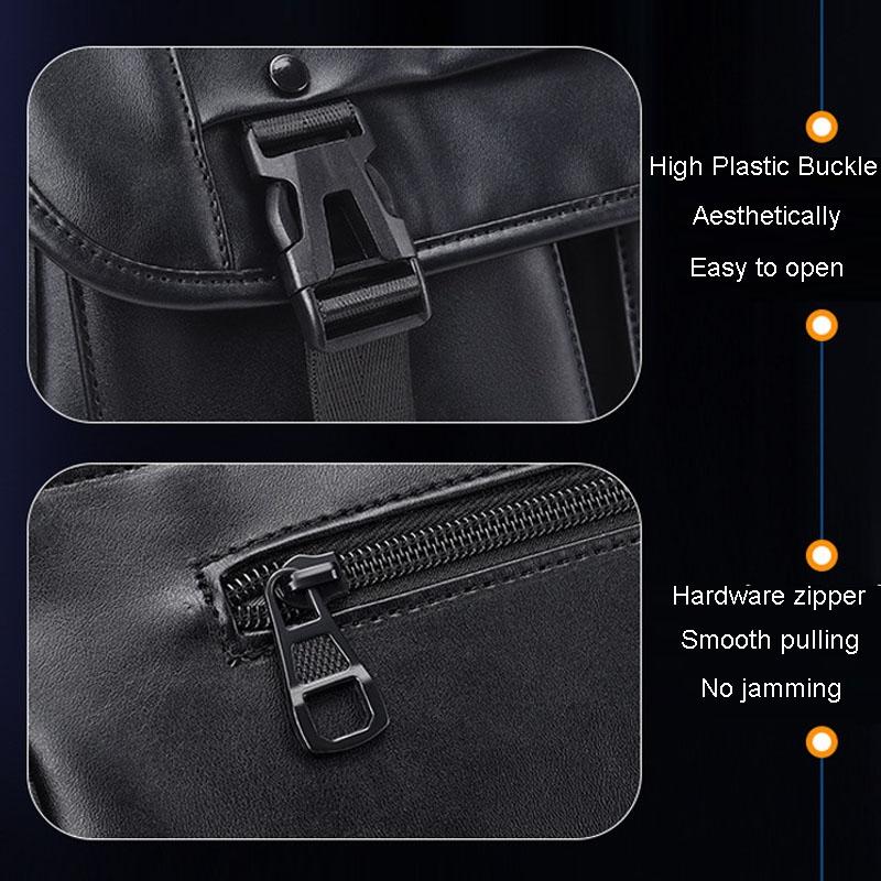 Large Capacity Business Messenger Bag For Men - Black