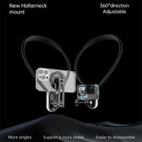 Versatile Magnetic Neck Holder for Phones and Action Cameras - Black