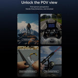 Versatile Magnetic Neck Holder for Phones and Action Cameras - Black - Close-Up Angle