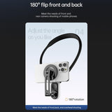 Versatile Magnetic Neck Holder for Phones and Action Cameras - Black - Low Angle