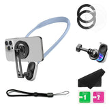 Versatile Magnetic Neck Holder for Phones and Action Cameras - Black - Extra Image