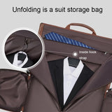 Waterproof Travel Suit Bag - Large Size - Brown - Close-Up Angle