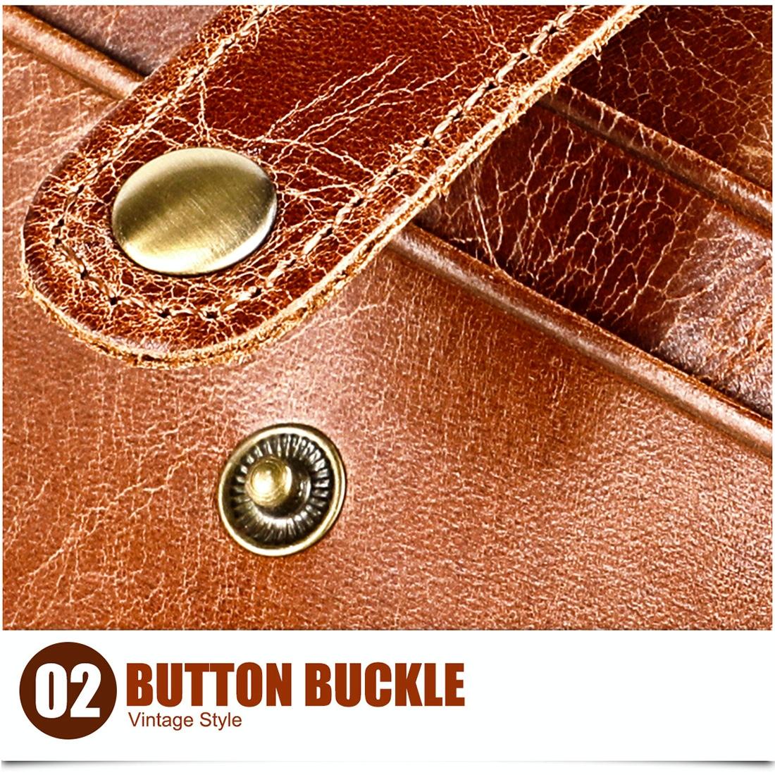 Brown Crazy Horse Leather Card Holder Wallet