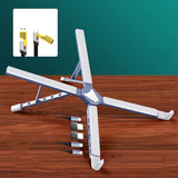 Versatile Laptop Docking Stand with Enhanced Cooling and Folding Design - Silver