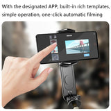 Handheld Stabilizer with Removable Fill Light and App - Black - Rear View
