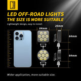 9 - 30V 12W 6000K 2.5 Inch Car Led Engineering Auxiliary Light White Light - Side View