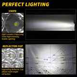 9 - 30V 12W 6000K 2.5 Inch Car Led Engineering Auxiliary Light White Light - Top-Down View