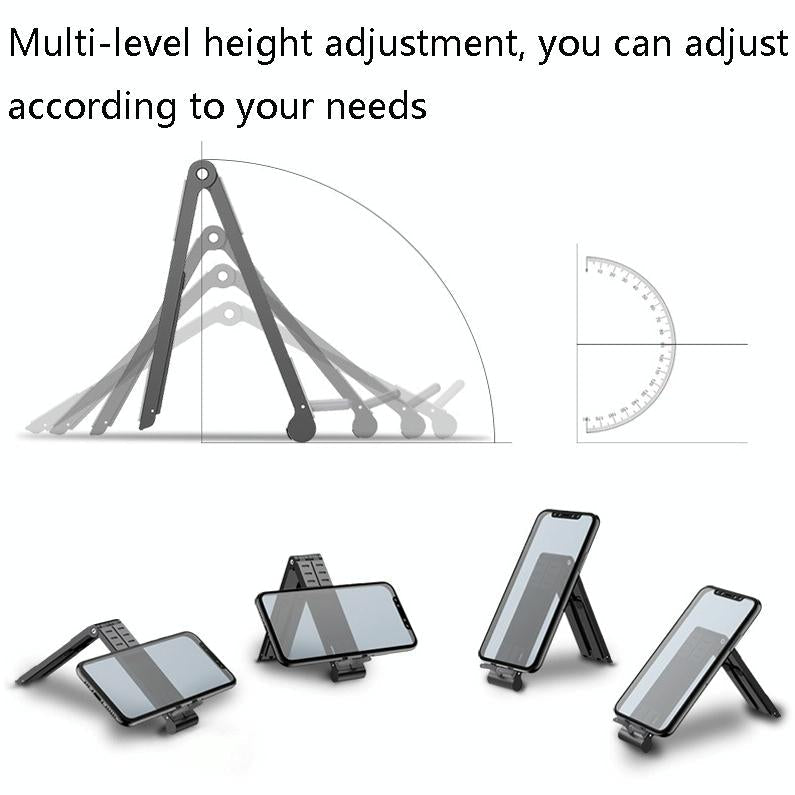 Portable Aluminum Notebook Stand - Compact Cooling Bracket - Grey