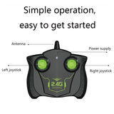 Double-sided Flip Drift Remote Control Toy Stunt Car for Children - Black Green - Top-Down View