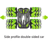 Double-sided Flip Drift Remote Control Toy Stunt Car for Children - Black Green - 45-Degree Angle