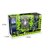 Double-sided Flip Drift Remote Control Toy Stunt Car for Children - Black Green - Low Angle