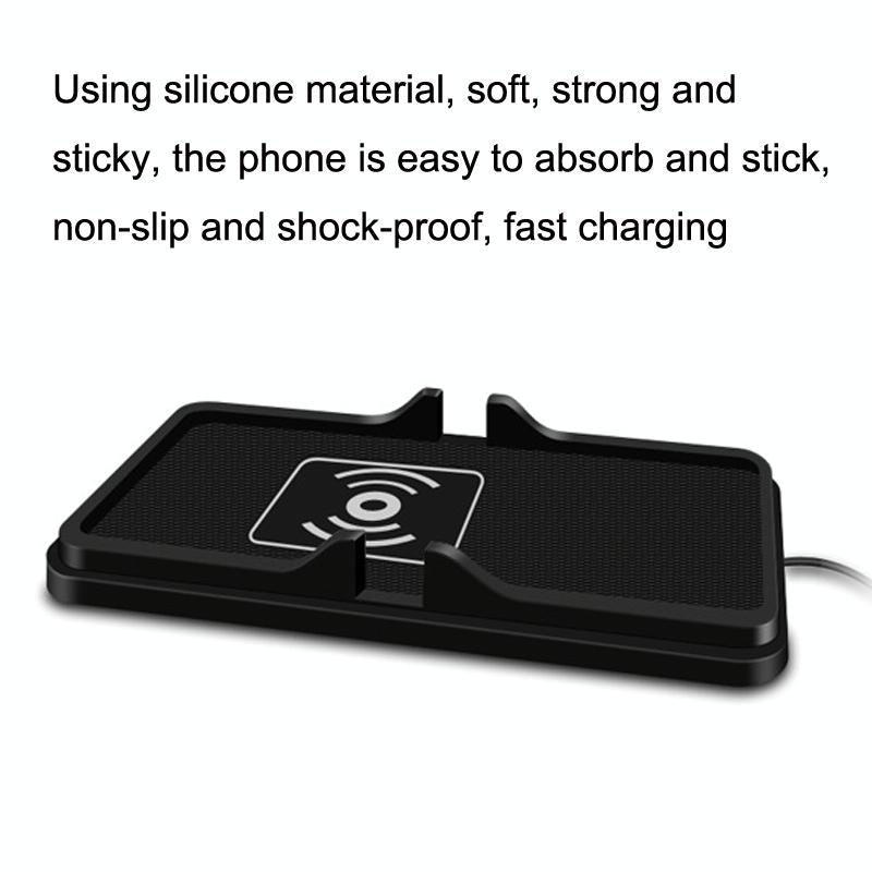 Wireless Car Charger with Anti-slip Pad - 2 in 1 - 15w - Black
