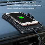 Wireless Car Charger with Anti-slip Pad - 2 in 1 - 15w - Black