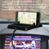 Wireless Car Charger with Anti-slip Pad - 2 in 1 - 15w - Black - Rear View