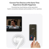 Waterproof Bluetooth Earbuds with Active Noise Reduction - Silver - Low Angle
