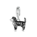 925 Sterling Silver Gold Plated Border Collie Bracelet