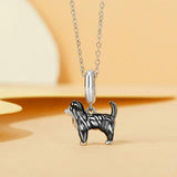 925 Sterling Silver Gold Plated Border Collie Bracelet - Front View