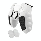 Silicone Gamepad Protective Case for Sony Ps5 with Splicing Design and Rocker Caps - Black White