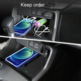Wireless Charger for Left-hand Drive Honda Civic / Integra 22-23 - Black - Close-Up Angle