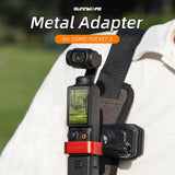 Universal Metal Bracket Adapter for Dji Pocket 3 with Screw - Black - Top-Down View