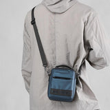 Men Messenger Bag - Wear As Belt Shoulder Or Handheld Bag - Black