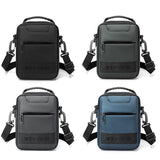 Men Messenger Bag - Wear As Belt Shoulder Or Handheld Bag - Black - Top-Down View