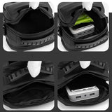 Men Messenger Bag - Wear As Belt Shoulder Or Handheld Bag - Black