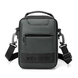 Men Messenger Bag - Wear As Belt Shoulder Or Handheld Bag - Black