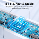 True Wireless Bluetooth Earphones with Dual-mic - Black - 45-Degree Angle