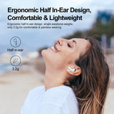 True Wireless Bluetooth Earphones with Dual-mic - Black - Close-Up Angle