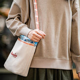 Retro National Canvas Barrel Bag Dual Use Color - Low Angle