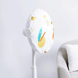 Modern Minimalist Floral Floor Fan Cover - 48cm - Yellow - Close-Up Angle