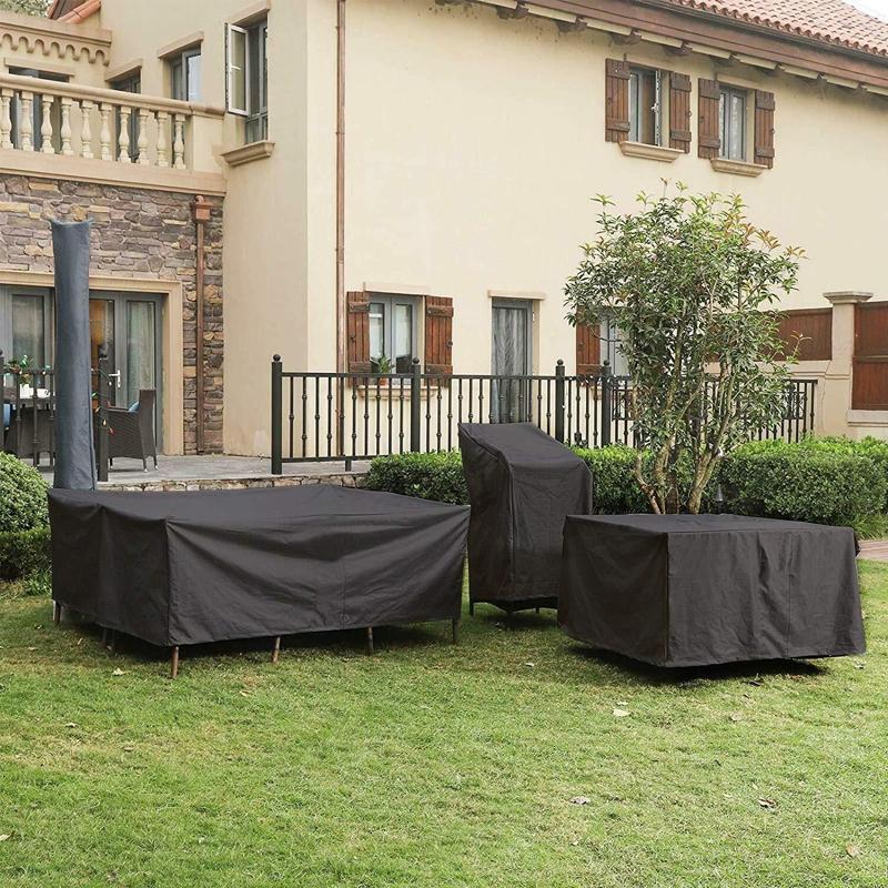 Waterproof Outdoor Furniture Cover - 242x162x100cm - Oxford Cloth - Dustproof & Uv-proof - Black