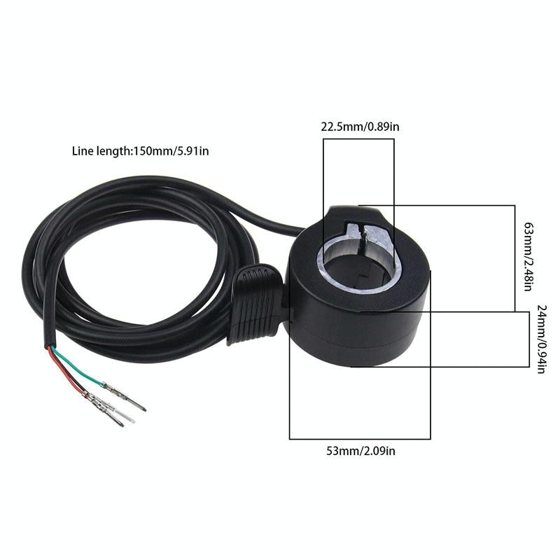 Universal Electric Scooter Thumb Throttle Accelerator - Hall Sensor