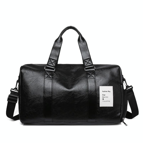 Compact Travel Bag with Shoe Storage - Black
