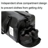 Compact Travel Bag with Shoe Storage - Black