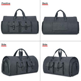 Compact Travel Suit Storage Bag - Foldable - Grey - 45-Degree Angle
