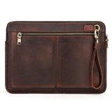 14.2 Inch Leather Laptop Sleeve for Macbook Pro - Black - Brown - Extra Image