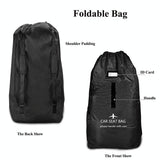 Travel Bag for Car Seat Stroller Wheelchair Storage - Blue - Top-Down View