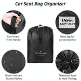 Travel Bag for Car Seat Stroller Wheelchair Storage - Blue - Rear View