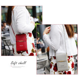 Multifunctional Touch Screen Crossbody Bag - Black - Rear View