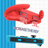 Red Nintendo Switch Steering Wheel for Gamepad - 45-Degree Angle