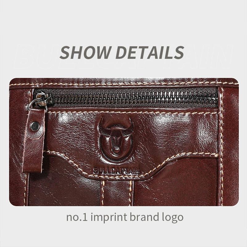 Large Capacity Retro Cowhide Crossbody Bag - Black