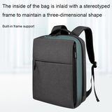 Spacious Laptop Bag for Professionals - Large Capacity - Deep Space Gray - Rear View
