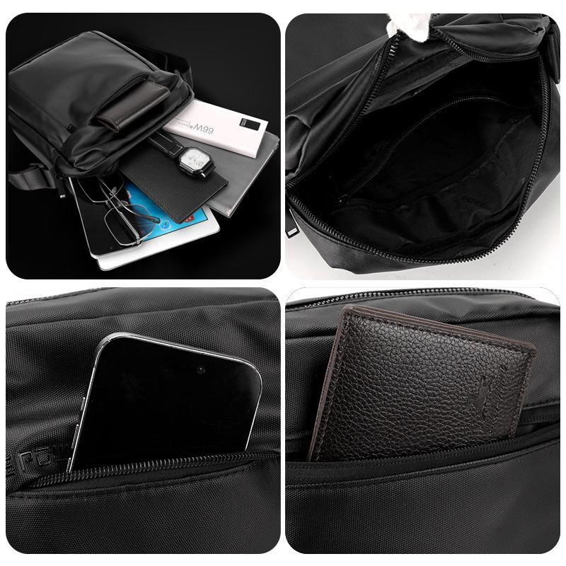 Large Capacity Men Messenger Bag For Travel & Commuting - Black
