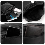 Large Capacity Men Messenger Bag For Travel & Commuting - Black - 45-Degree Angle