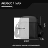 Large Capacity Men Messenger Bag For Travel & Commuting - Black - Close-Up Angle